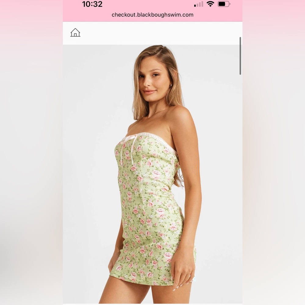 Blackbough Tiffany mini tube dress in Nantucket pointelle